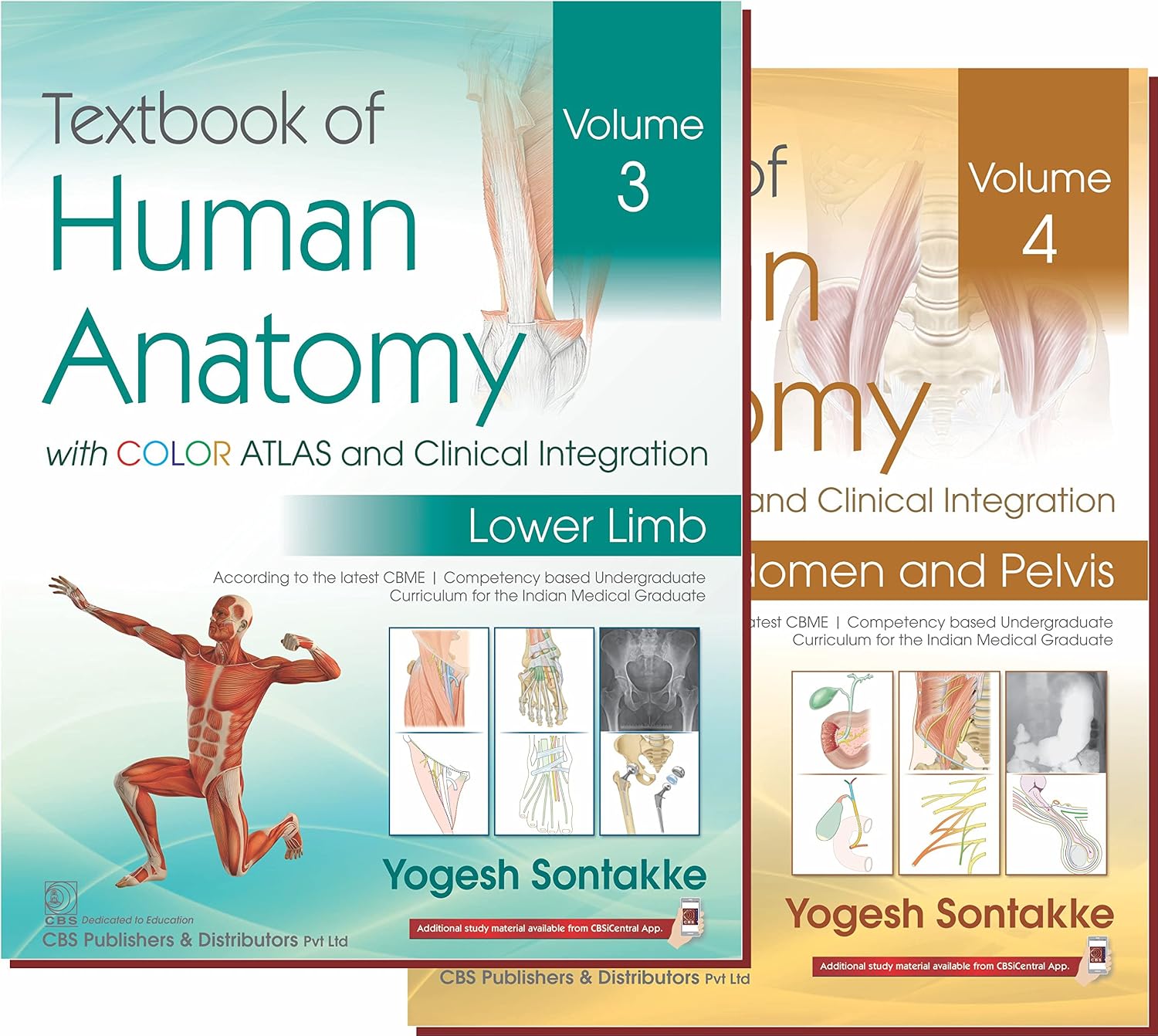 TEXTBOOK OF HUMAN ANATOMY WITH COLOR ATLAS AND CLINICAL INTEGRATION, VOL 3 - LOWER LIMB & VOL. 4 - ABDOMEN AND PELVIS (WITH FREE COMPANION WORKBOOK) (PB)